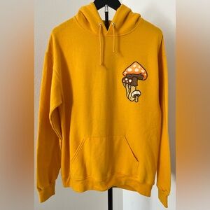 🍄✨ Mushroom Magic Mustard Hoodie – Bowery Supply Co. – Unisex S ✨🍄